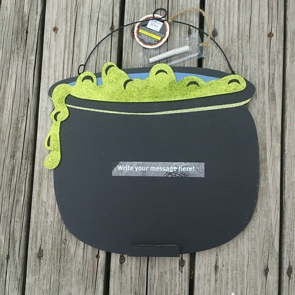 Chalk Board Indoor Wall Decoration, Witches Cauldron
